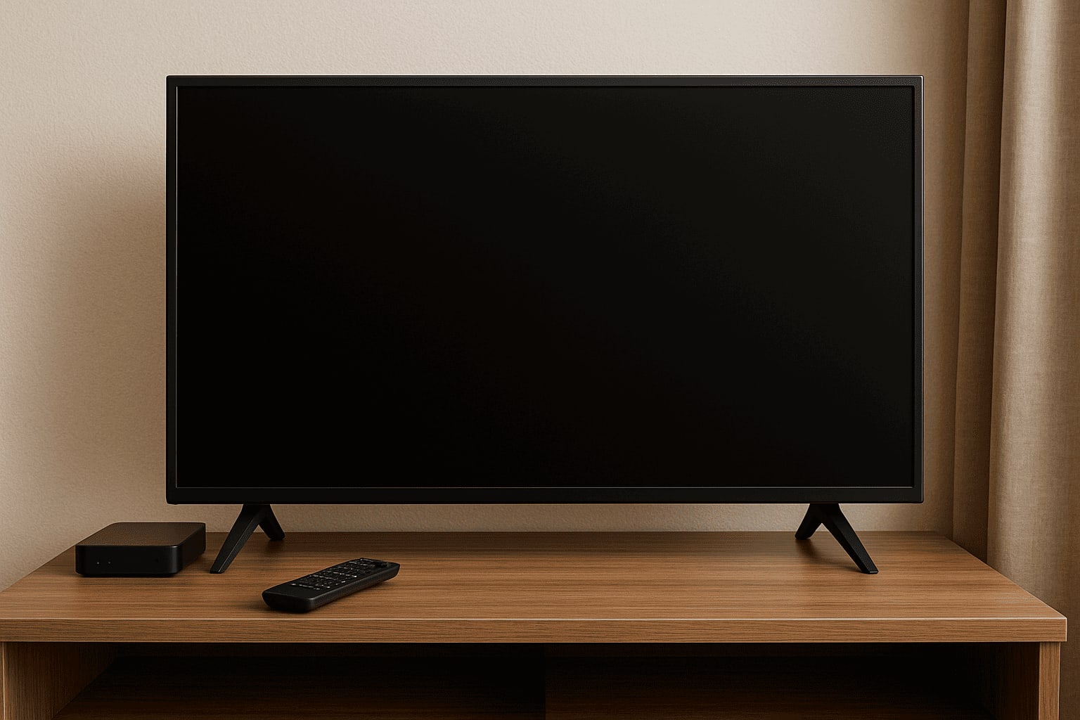 Tv service providers a flat screen tv sitting on top of a wooden stand