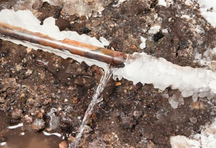 A frozen pipe 