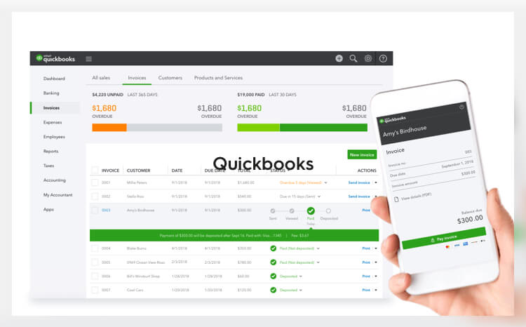 quickkbooks mobile invoicing