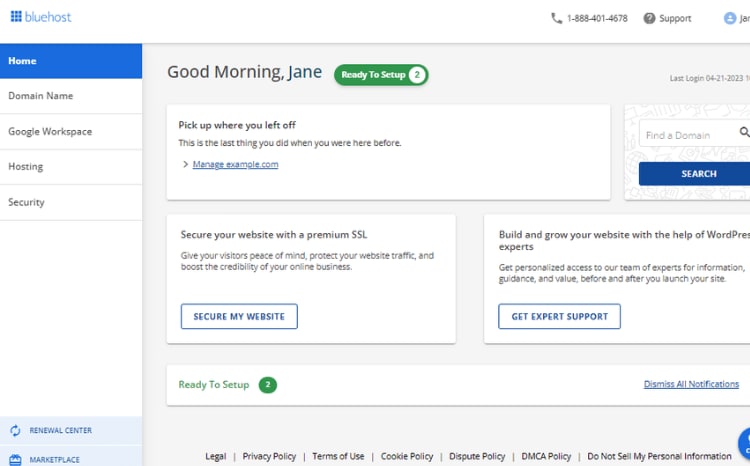 Blue Host Hosting Service