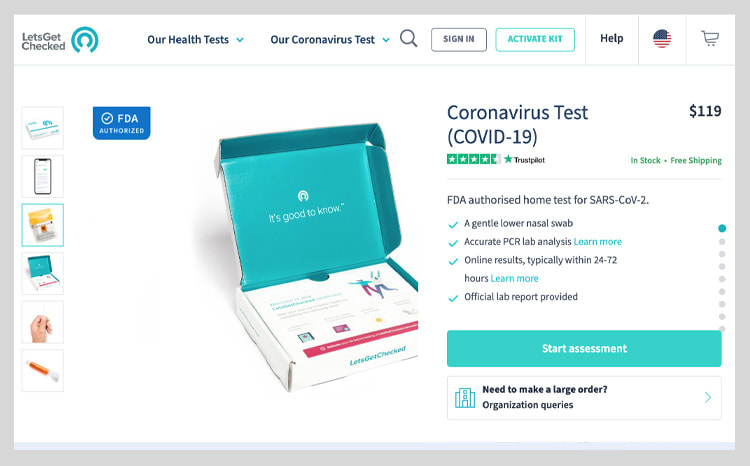 LetsGetChecked Home Coronavirus Test LetsGetChecked Home Coronavirus Test