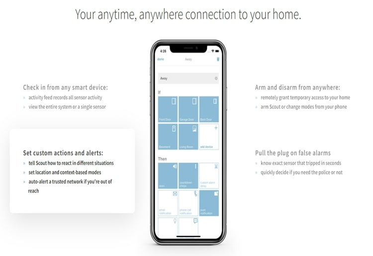 Scout Alarm Home Security Mobile App
