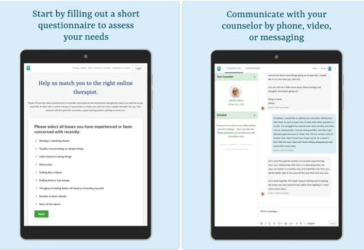 Faithful Counseling Online Therapy Review The App