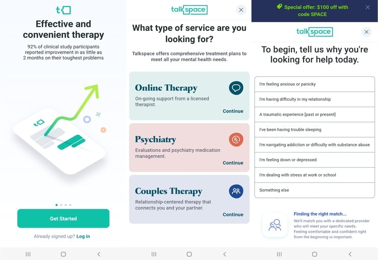 Talkspace Online Therapy Review - App