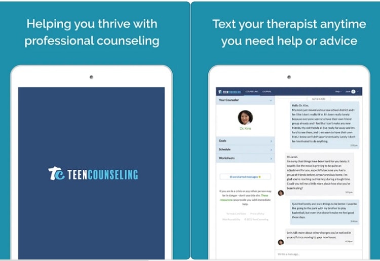 Teen Counseling Online Therapy - App