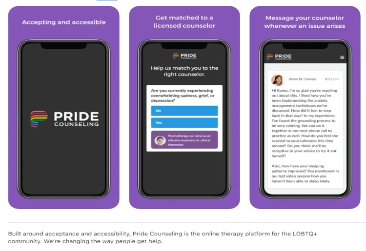 Pride Counseling Online Therapy - App