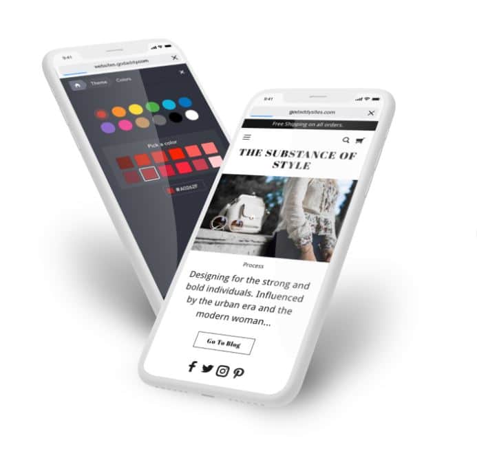 GoDaddy mobile view GoDaddy mobile view