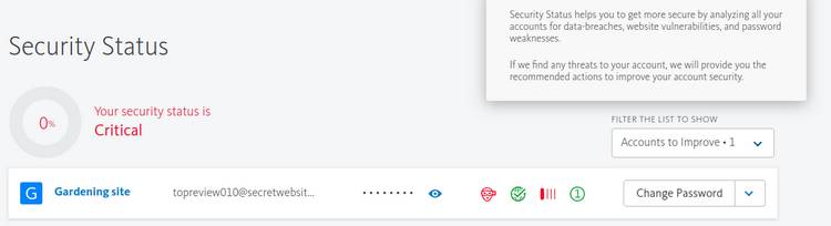 Avira Identity Theft Protection Security Status