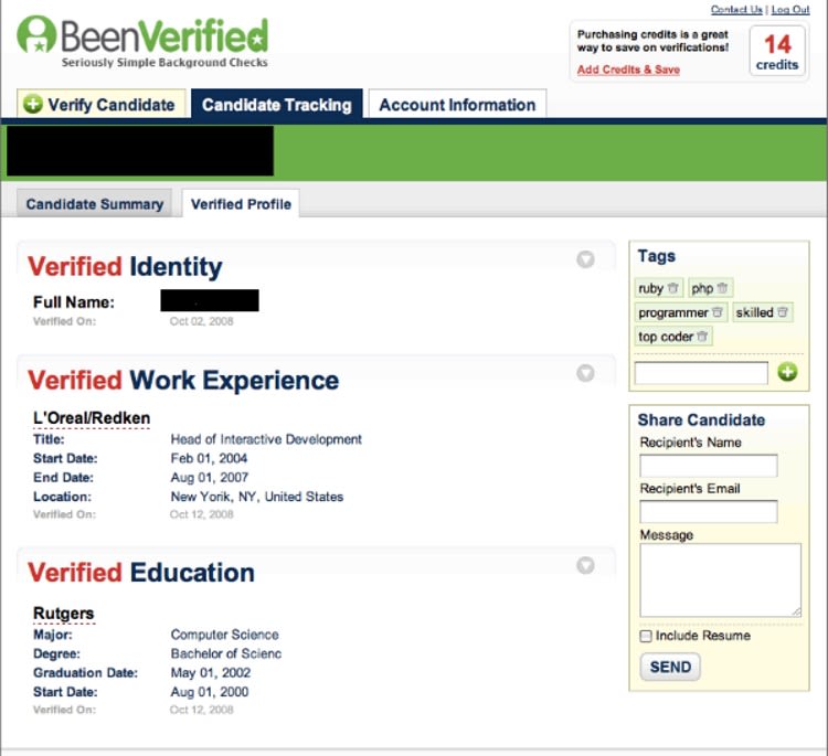 BeenVerified self report BeenVerified self report