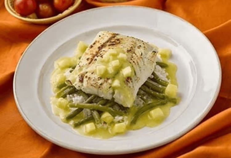 Barramundi Seasbass with Sweet Coconut Pineapple Sauce