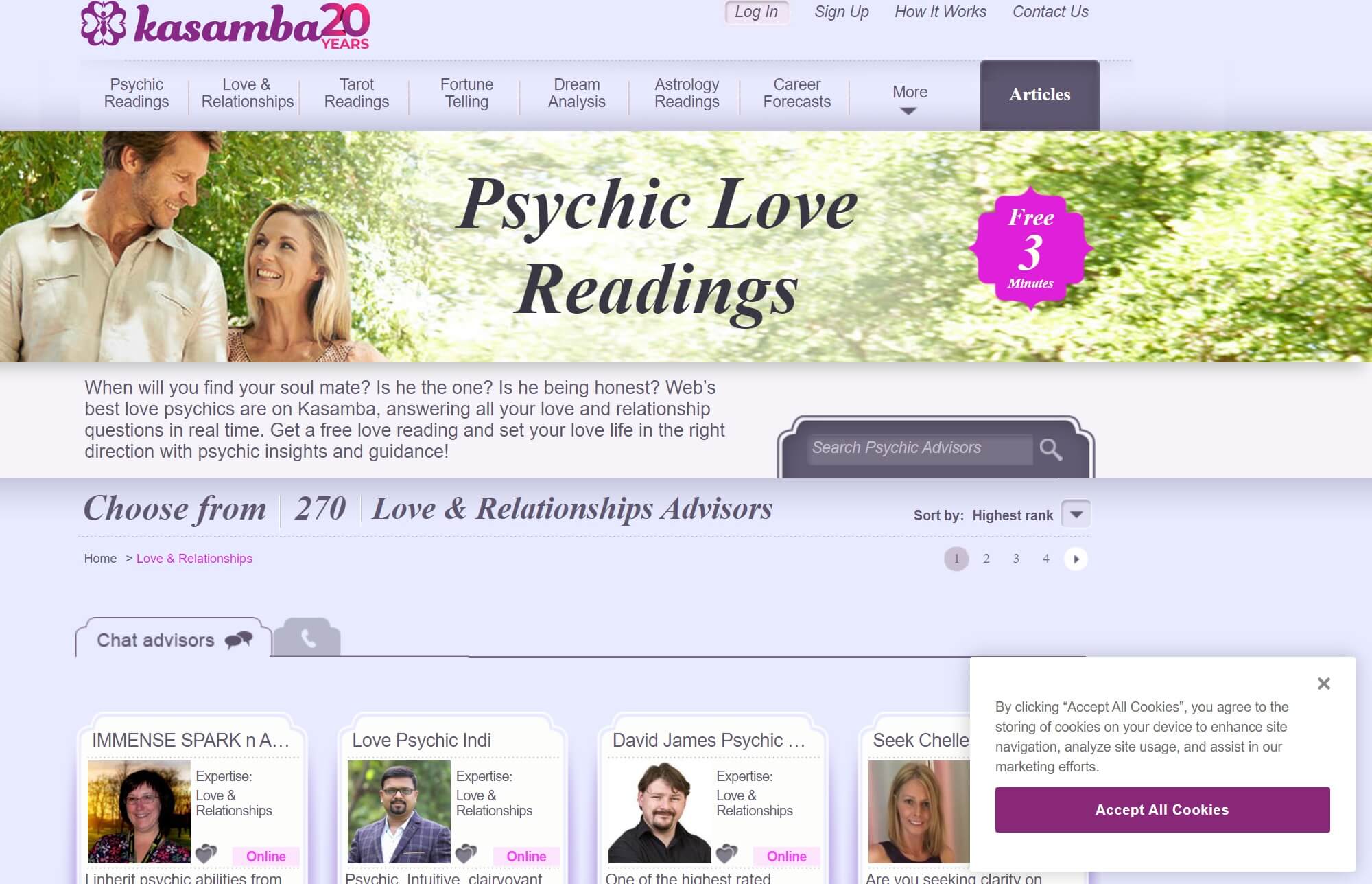 image of Kasamba homepage