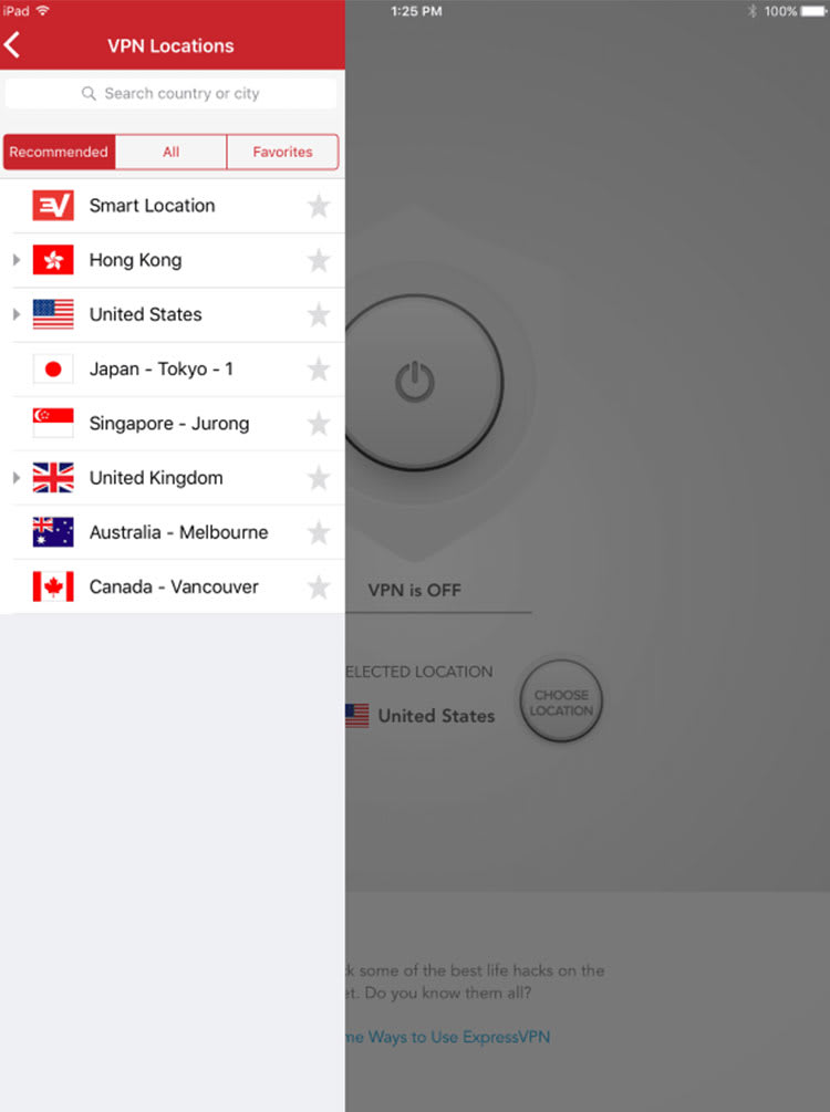 Select your location with a VPN Geo-spoof with a VPN