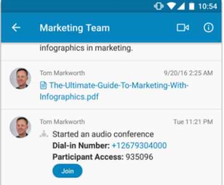 RingCentral Glip Review Glip by Ring Cental mobile app