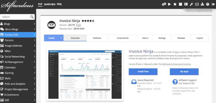 invoice ninja install