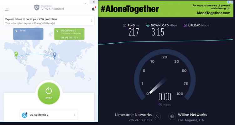 Keep Solid VPN speed test