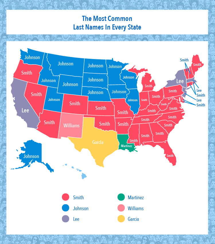 1,000 Most Popular Last Names in the U.S. 