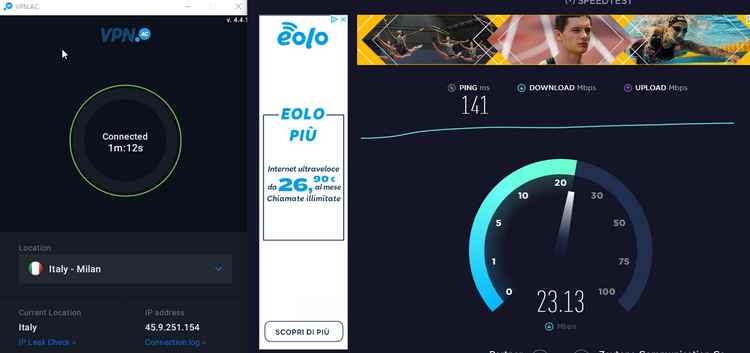 VPN.AC speed test