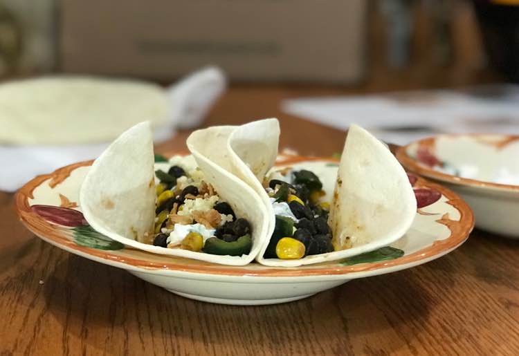 Black Bean and Corn Tacos with Poblano and Cilantro Crema Black Bean and Corn Tacos with Poblano and Cilantro Crema
