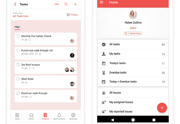 Zoho’s mobile app is clean and easy on the eyes Zoho-App