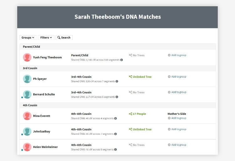 finding DNA matches