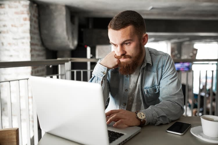 man working on his website man working on his website
