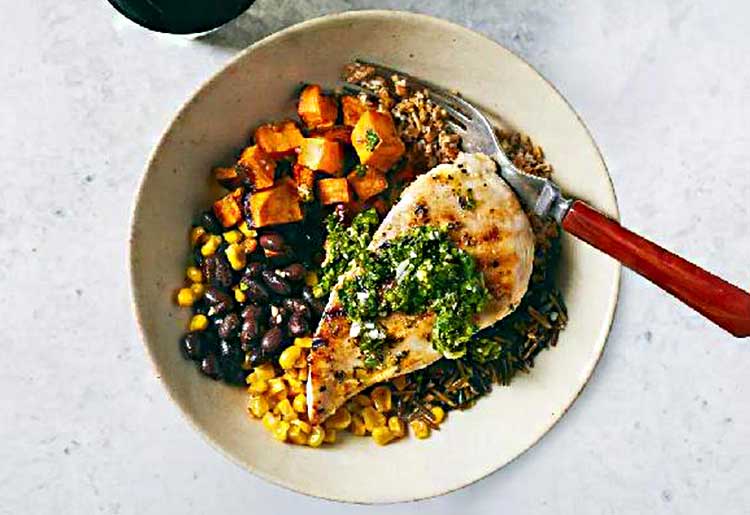 Southwest Chicken Bowl with Cilantro-Lime Vinaigrette Southwest Chicken Bowl with Cilantro-Lime Vinaigrette