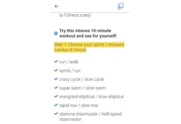 Workout routine Workout routine