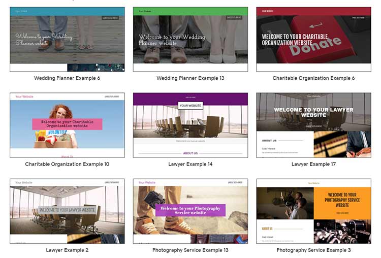 GoDaddy templates GoDaddy has hundreds of website templates to choose from