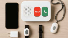 a cell phone, a charger, and a charger on a table