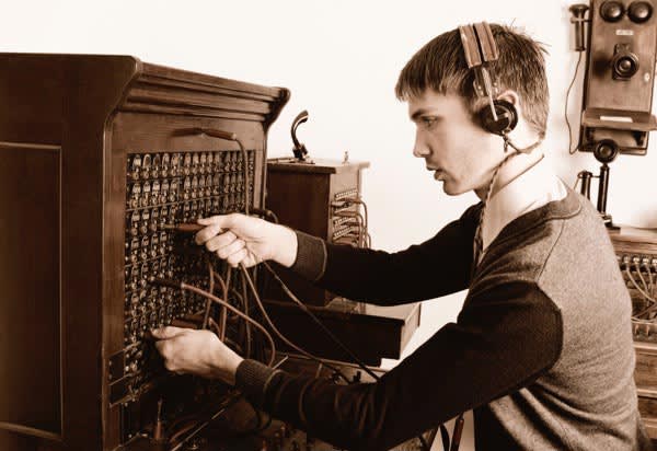 Switchboard operator of old wishing he had VoIP