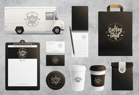 Mockup of promotional products