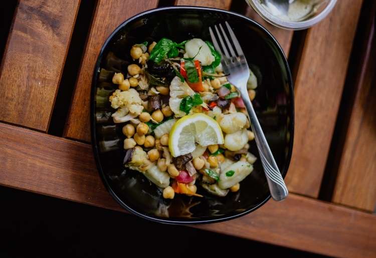 Vegan plant-based food on a plate