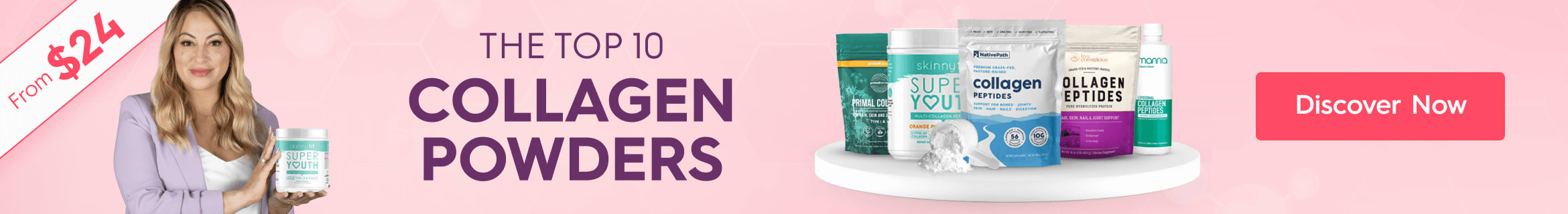 Top 10 Collagen Supplements Banner - Shop Now for the Best Collagen Supplements