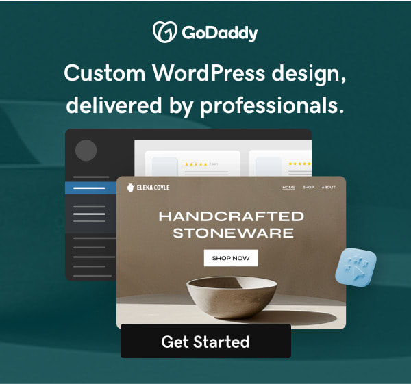 GoDaddy side banner ECommerce
