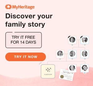 MyHeritage genealogy banner DT